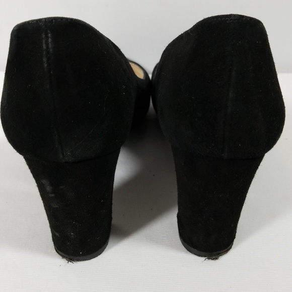 L.K. Bennett Black Suede Slip On Pumps Size 39 GUC - Picture 5 of 8